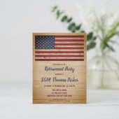 Patriottische Amerikaanse vlag voor militaire pens Aankondigingskaart (Staand voorkant)