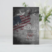 Patriottische Amerikaanse vlag Weddenschap Save th Kaart (Staand voorkant)