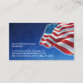 Patriottische Amerikaanse Vlag Zakelijke Visitekaa Visitekaartje (Achterkant)