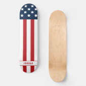 Patriottische Amerikaanse vlaggennaam Skateboard (Voorkant)