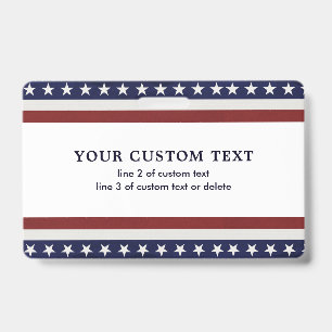 Patriottische Amerikaanse vlagsterren en speciale Badge