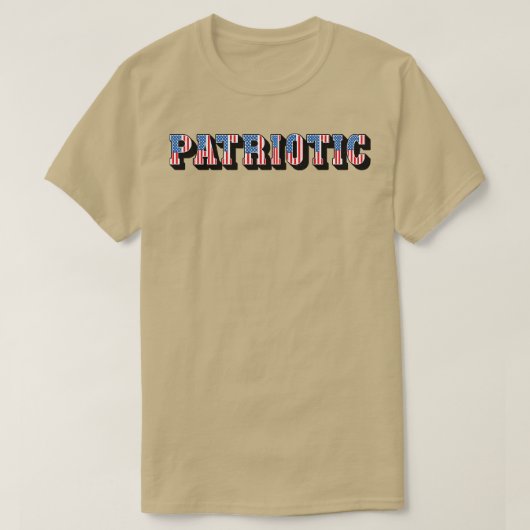  patriottische Amerikaanse vlagtekst T-shirt (Design voorkant)