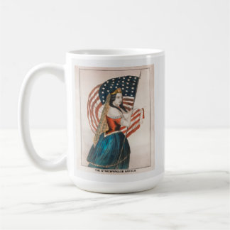 Patriottische Amerikaanse vrouw | Amerikaanse vlag Koffiemok