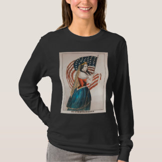 Patriottische Amerikaanse vrouw | Amerikaanse vlag T-shirt
