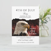 Patriottische Amerikaanse Zeearend 4 juli-feestuit Kaart (Staand voorkant)
