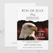 Patriottische Amerikaanse Zeearend 4 juli-feestuit Kaart (Voorkant / Achterkant)