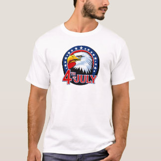Patriottische Amerikaanse Zeearend 4 juli T-shirt