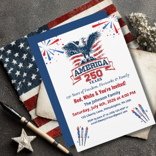 Patriottische Amerikaanse zeearend Amerika 250e 4 Kaart