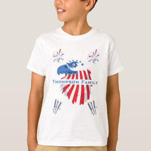 Patriottische Amerikaanse zeearend Amerika 250e 4 T-shirt