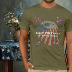 Patriottische Amerikaanse Zeearend Amerika 250e 4 T-shirt