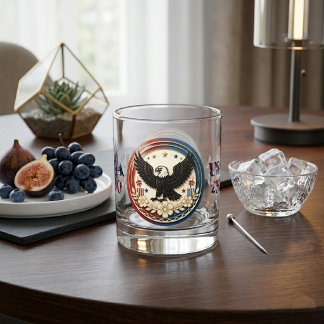 Patriottische Amerikaanse Zeearend Amerikaanse Tro Whisky Glas