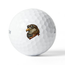 Patriottische Amerikaanse Zeearend Golfbal met USA