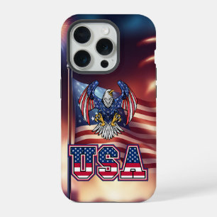 Patriottische Amerikaanse zeearend iPhone 15 Pro Hoesje
