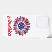Patriottische Amerikaanse zonnebloem Case-Mate iPhone Case (Achterkant (horizontaal))