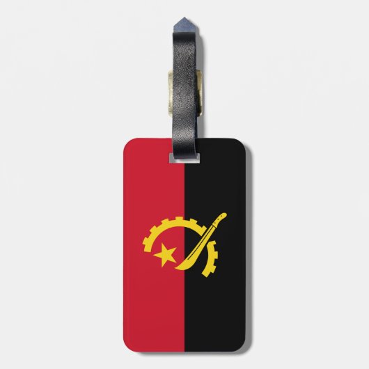 Patriottische Angolese vlag Bagagelabel (Achterkant verticaal)