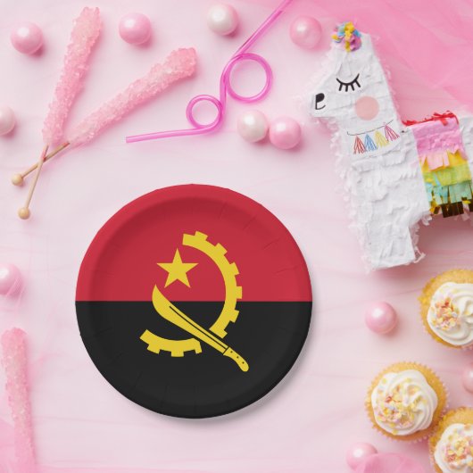 Patriottische Angolese vlag Papieren Bordje (Feest)