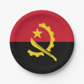 Patriottische Angolese vlag Papieren Bordje (Voorkant)