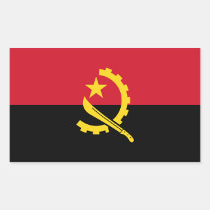 Patriottische Angolese vlag Rechthoekige Sticker