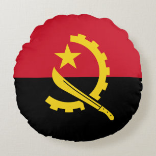 Patriottische Angolese vlag Rond Kussen