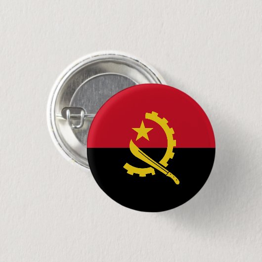 Patriottische Angolese vlag Ronde Button 3,2 Cm (Voorkant /achterkant)