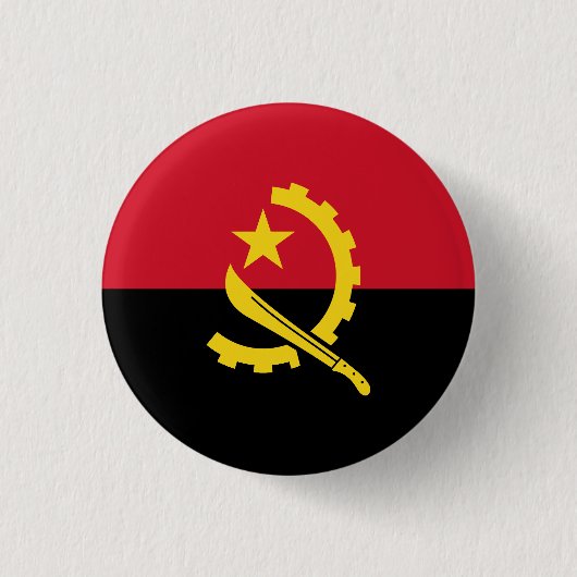 Patriottische Angolese vlag Ronde Button 3,2 Cm (Voorkant)