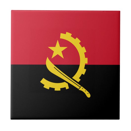 Patriottische Angolese vlag Tegeltje (Voorkant)