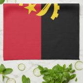 Patriottische Angolese vlag Theedoek (Gevouwen)