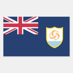 Patriottische Anguilla Vlag Rechthoekige Sticker