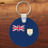 Patriottische Anguilla-vlag Sleutelhanger (Voorkant)