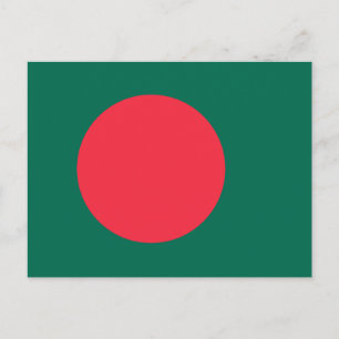 Patriottische ansichtkaart met vlag van Bangladesh Briefkaart