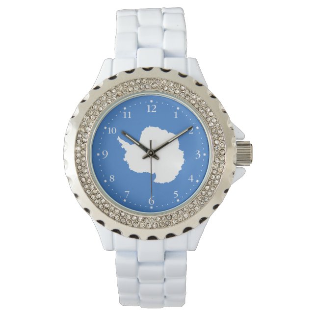 Patriottische Antarctica-vlag Horloge (Voorkant)