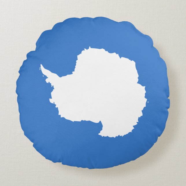 Patriottische Antarctica-vlag Rond Kussen (Voorkant)