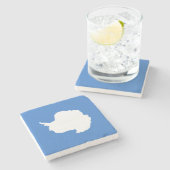 Patriottische Antarctica-vlag Stenen Onderzetter (Zijkant)