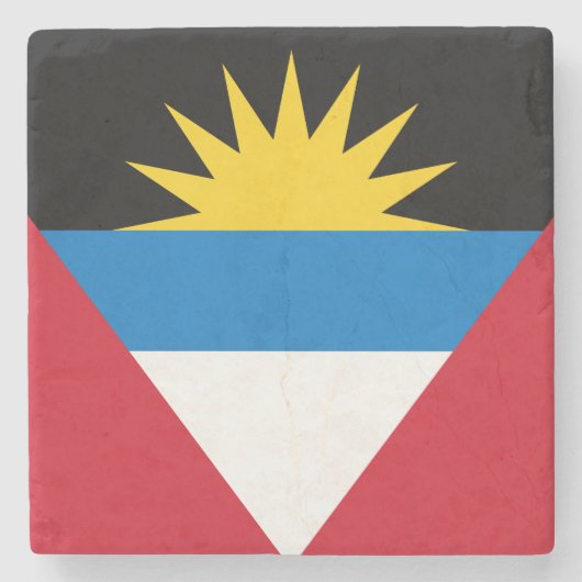 Patriottische antigua en Barbuda-vlag Stenen Onderzetter (Voorkant)