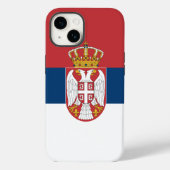 Patriottische Apple 14 Hoesje-Mate, Servië Case-Mate iPhone Case (Achterkant)