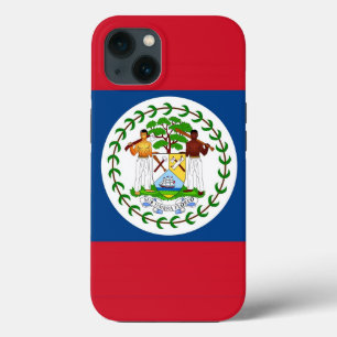 Patriottische Apple Hoesje-Mate, Belize vlag iPhone 13 Hoesje