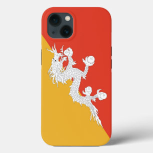 Patriottische Apple Hoesje-Mate, Bhutan Flag iPhone 13 Hoesje