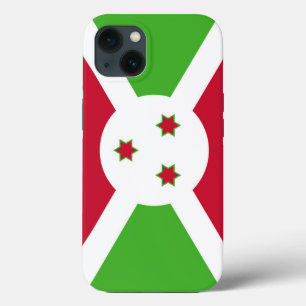 Patriottische Apple Hoesje-Mate, Burundese vlag iPhone 13 Hoesje