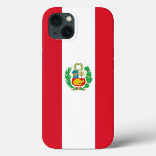 Patriottische Apple Hoesje-Mate, Peru vlag iPhone 13 Hoesje