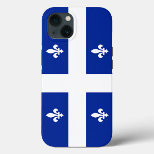 Patriottische Apple Hoesje-Mate, Quebec vlag iPhone 13 Hoesje