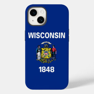 Patriottische Apple Hoesje-Mate, vlag van Wisconsi Case-Mate iPhone 14 Hoesje