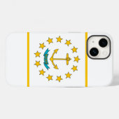 Patriottische Apple iPhone 14 Hoesje-Mate, Rhode I Case-Mate iPhone Case (Achterkant (horizontaal))