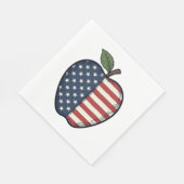 Patriottische Apple Vintage Gravure Vector Design_ Servet (Hoek)