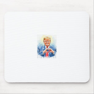 Patriottische Aquarel Trump Hart Handen Muismat
