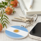 Patriottische Argentijnse vlag Sleutelhanger (Voorkant Rechts)