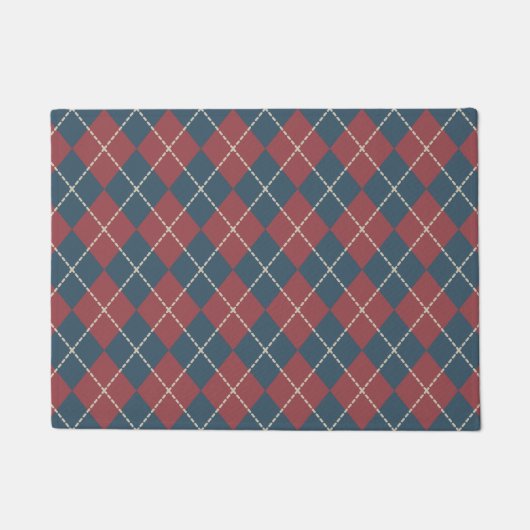Patriottische Argyle Deurmat (Voorkant)