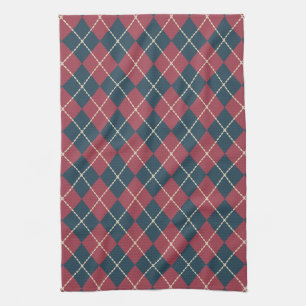 Patriottische Argyle keuken handdoek cadeau