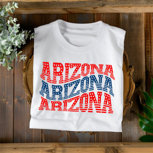 Patriottische Arizona Rood en Blauw Boho T-shirt