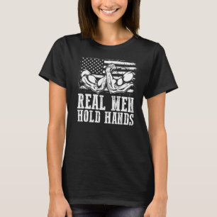 Patriottische Arm Wrestler Arm Wrestling Real Mann T-shirt