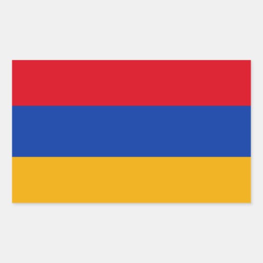 Patriottische Armeense vlag Rechthoekige Sticker (Voorkant)